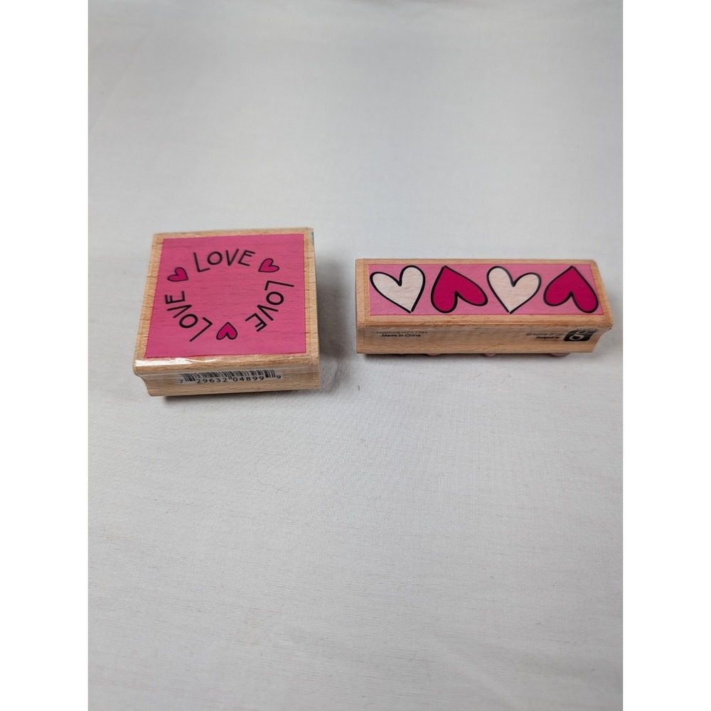 Hampton Rubber Stamp Hearts Love Lot Of 2